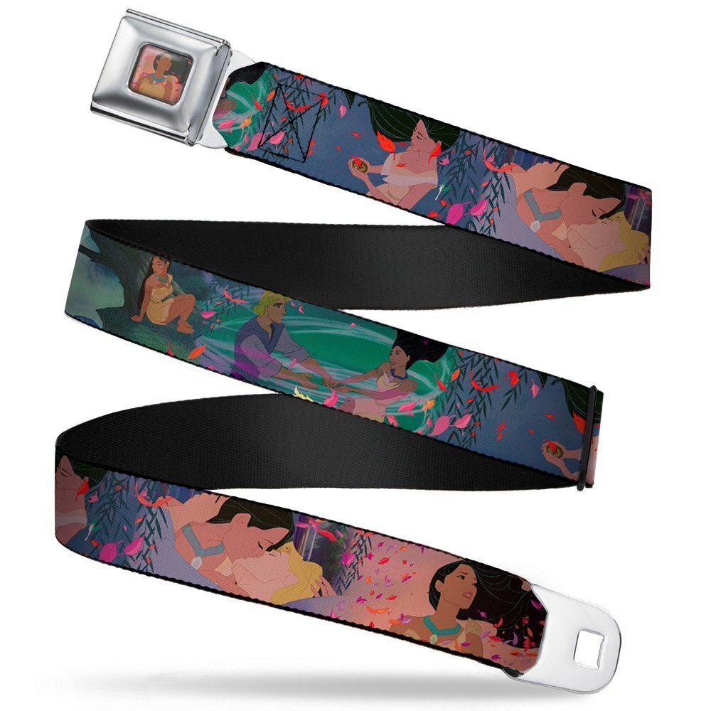1492 Seatbelt Belt - Pocahontas & John Smith Scenes - 1.0" Wide - 20-36